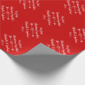 Papier Cadeau Nos ?ères de Noël vacances rouges faites sur (Coin)