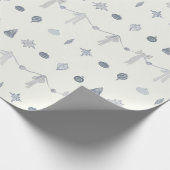 Papier Cadeau Nostalgic Christmas Ornament Stripe Wrapping Paper (Coin)