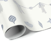 Papier Cadeau Nostalgic Christmas Ornament Stripe Wrapping Paper (Coin rond)