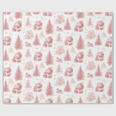 Papier Cadeau Nostalgic Christmas Toile Wrapping Paper (Plat)