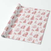 Papier Cadeau Nostalgic Christmas Toile Wrapping Paper (Déroulé)