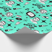Papier Cadeau Nostalgic Retro 1950's Style (Coin)
