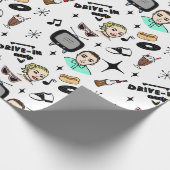 Papier Cadeau Nostalgic Retro 1950's Style (Coin)