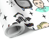 Papier Cadeau Nostalgic Retro 1950's Style (Coin rond)