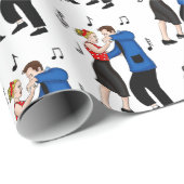 Papier Cadeau Nostalgic Retro 1950's Style (Coin rond)