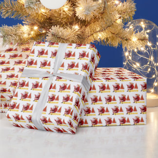 Papier Cadeau Nostalgic Santa Claus Christmas Wrapping Paper