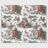 Papier Cadeau Nostalgic Vintage Red Green Christmas (Plat)
