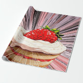 Papier Cadeau Nostalgie de Strawberry Shortcake (Déroulé)