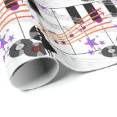 Papier Cadeau Nostalgie du sock Hop (Coin rond)