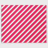 Papier Cadeau Nostalgique Modèle de Noël Rouge Blanc rayures (Plat)