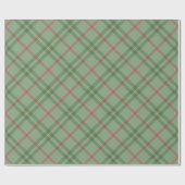 Papier Cadeau Nostalgique Noël Vert (Plat)