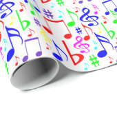 Papier Cadeau note arc-en-ciel (Coin rond)