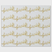 Papier cadeau Note de musique, clé de sol.  (Plat)