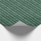 Papier Cadeau note de musique motif vert (Coin)