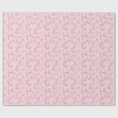 Papier Cadeau note de musique rose coloré musicien motif (Plat)