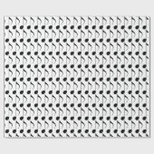 Papier Cadeau note musicale noire (Plat)