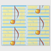 Papier Cadeau Note musicale unique (Plat)