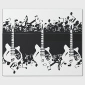 Papier Cadeau Note musicale Vintage rétrograde (Plat)