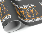 Papier Cadeau Notes de guitare musicale guitariste acoustique él (Coin rond)