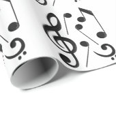 Papier Cadeau Notes de musique (Coin rond)