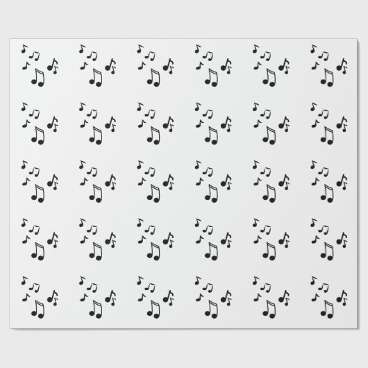 Papier Cadeau notes de musique (Plat)