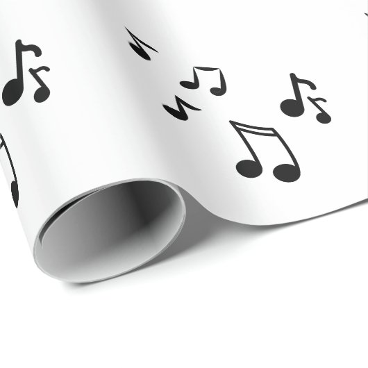 Papier Cadeau notes de musique (Coin rond)
