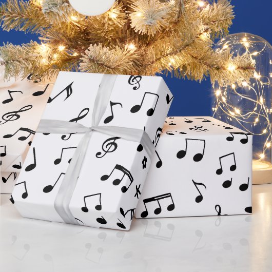 Papier Cadeau Notes de musique (Vacances)