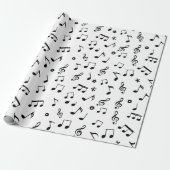 Papier Cadeau Notes de musique (Déroulé)