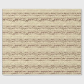 Papier Cadeau Notes de musique ancienne - Feuille de musique Bac (Plat)