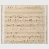 Papier Cadeau notes de musique beige vintage (Plat)