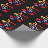 Papier Cadeau Notes de musique d'anniversaire  (Coin)