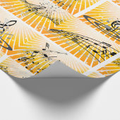 Papier Cadeau Notes de Musique Éclatées Abstraites