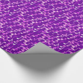 Papier Cadeau Notes de musique imprimées - violet pourpre, multi (Coin)
