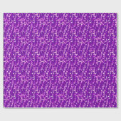 Papier Cadeau Notes de musique imprimées - violet pourpre, multi (Plat)