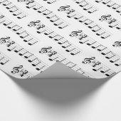 Papier Cadeau Notes de musique Nous vous souhaitons un joyeux No (Coin)