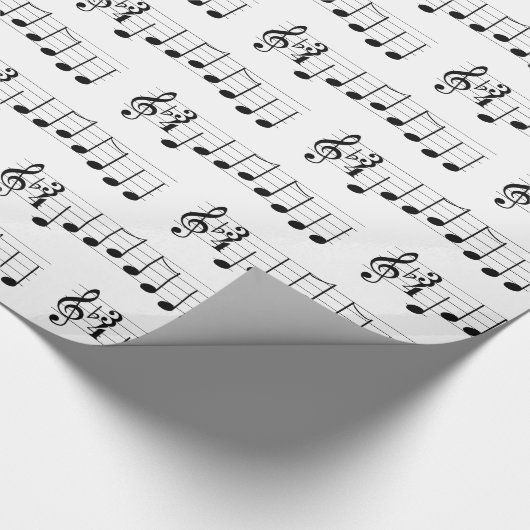 Papier Cadeau Notes de musique Nous vous souhaitons un joyeux No (Coin)