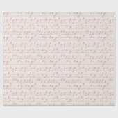 Papier Cadeau Notes de musique rose brun rose   (Plat)