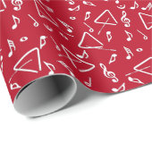 Papier Cadeau Notes de musique triangulaire (Coin rond)
