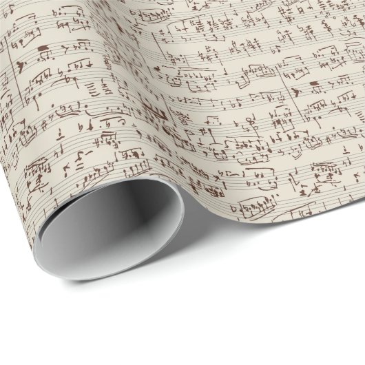 Papier Cadeau Notes musicales (Coin rond)