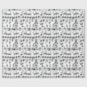 Papier Cadeau Notes musicales (Plat)