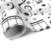 Papier Cadeau Notes musicales (Coin rond)