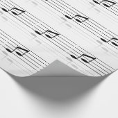 Papier Cadeau Notes musicales amusantes Papier d'enveloppement (Coin)