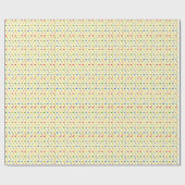 Papier Cadeau Notes musicales colorées (Plat)