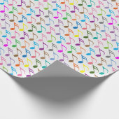 Papier Cadeau Notes musicales colorées motif (Coin)