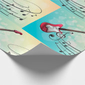 Papier Cadeau Notes musicales de guitare électrique