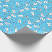 Papier Cadeau Notes musicales de Guitare Lines (Coin)