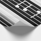 Papier Cadeau Notes musicales de poils (Coin)