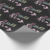 Papier Cadeau Notes musicales de Sing Neon (Coin)