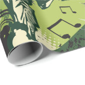 Papier Cadeau Notes musicales du violon (Coin rond)