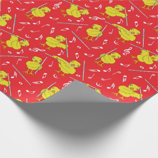 Papier Cadeau Notes musicales Flute Chick (Coin)